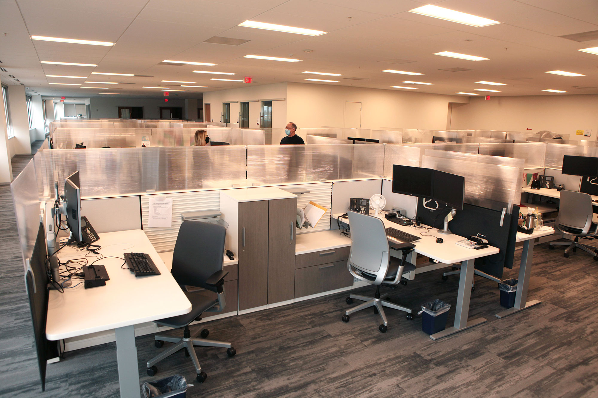 Overview of company cubicles