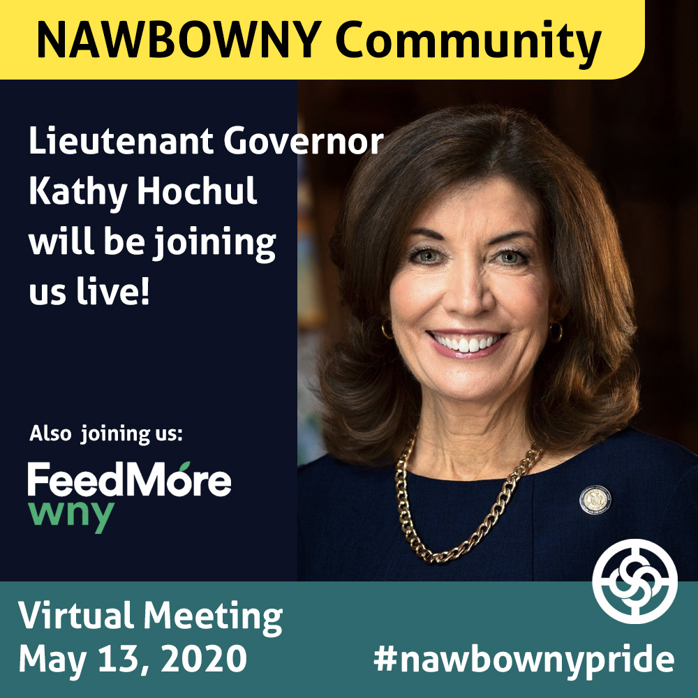 Social media post promoting Governor Hochul at NAWBO event